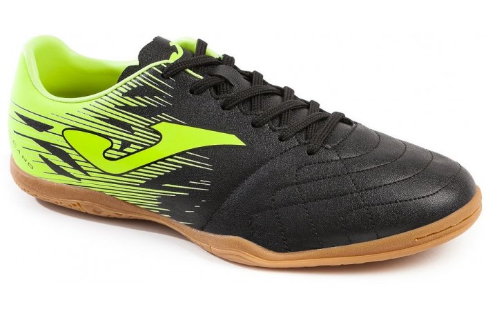 Обувь для зала (футзалки, бампы) черно-зеленая Joma VULCANO